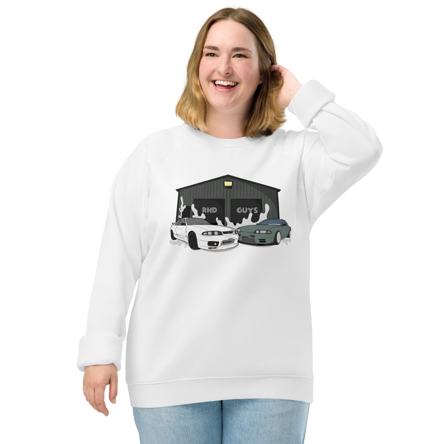 RHDGUYS Unisex organic raglan sweatshirt