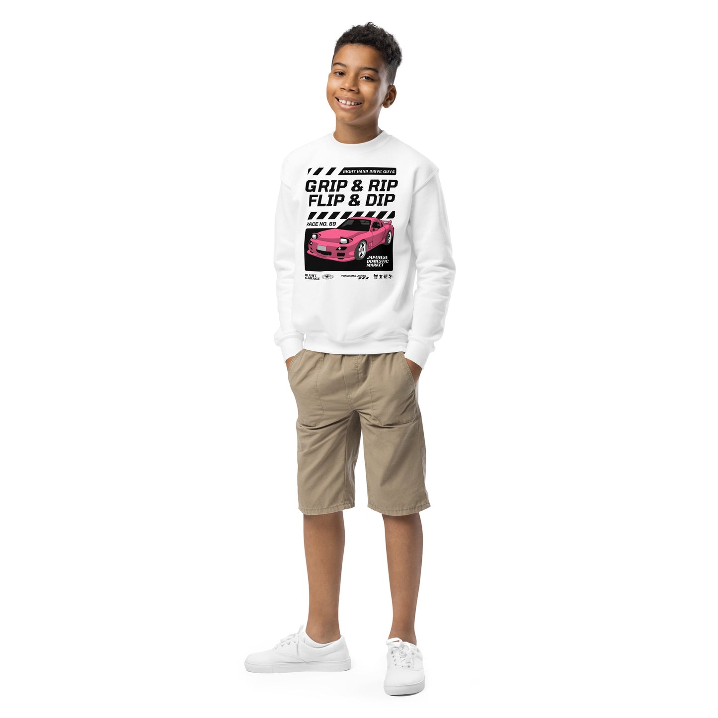 RX7 Youth crewneck sweatshirt