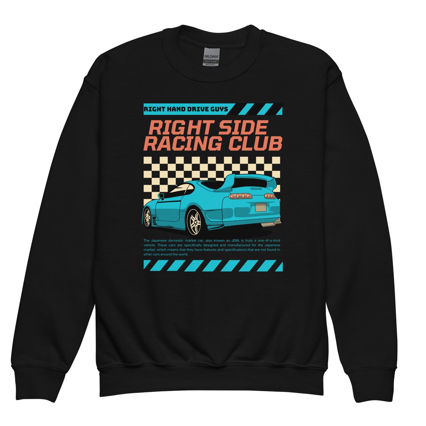 Right Side Racing Youth crewneck sweatshirt