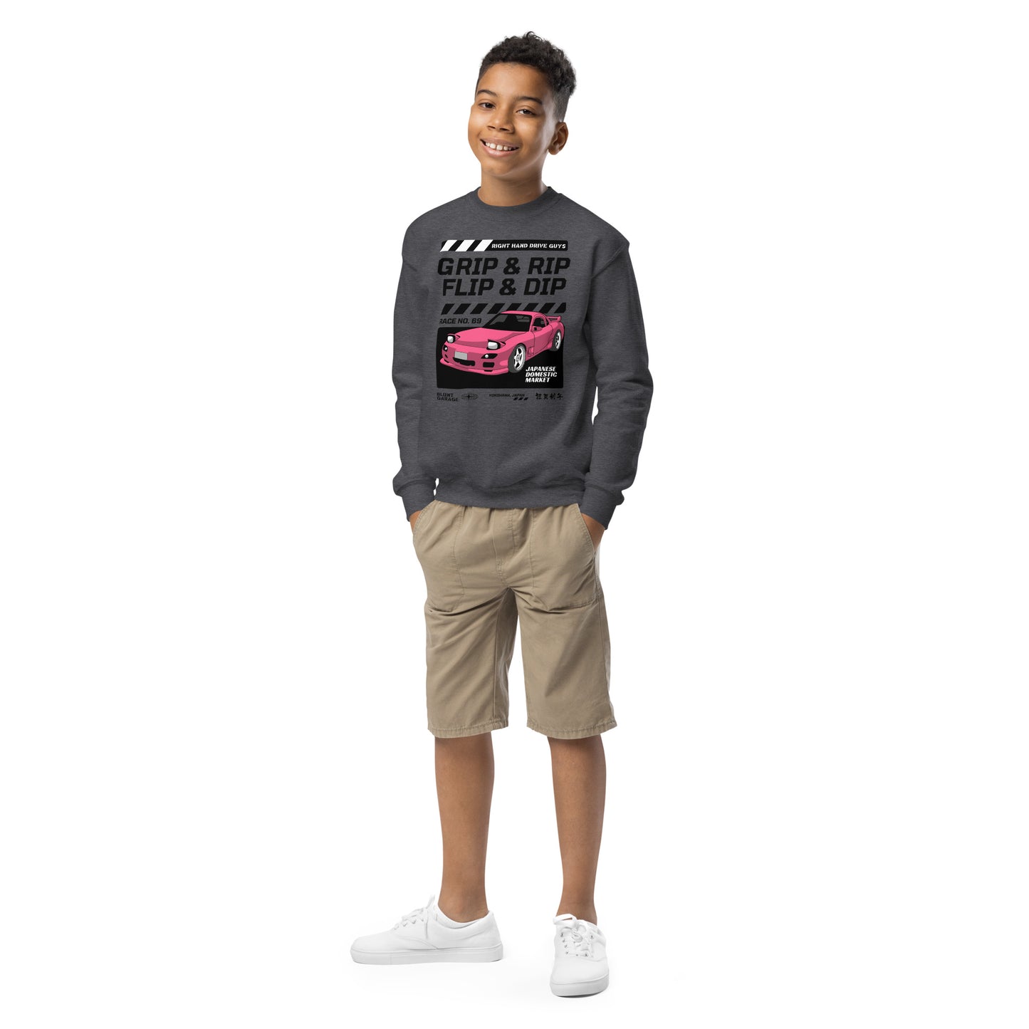 RX7 Youth crewneck sweatshirt